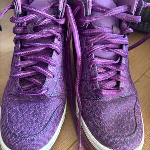 Nike Purple High-Top Heeled Women's Sneakers